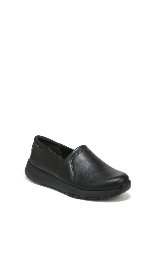 Dr. Scholl's Shoes Women's Dive In Slip Resisatnt Work Slip On Loafer,Black Smooth,10 Wide