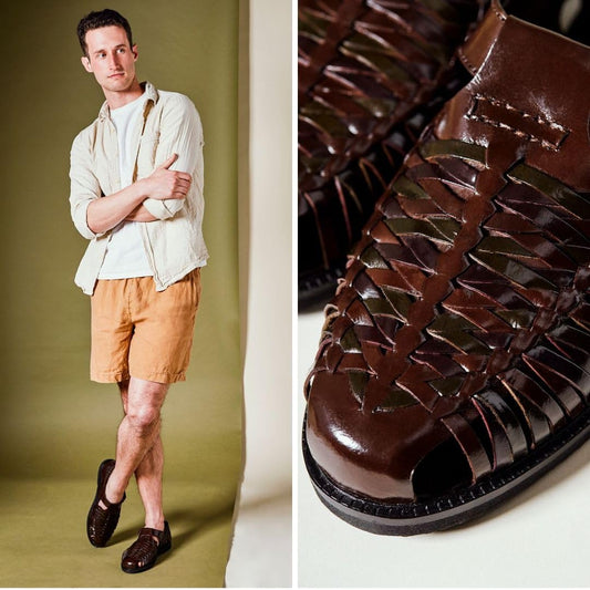 Deer Stags Men's Bamboo2 Sandal, Brown/Multi, 9.5 US Men's Medium
