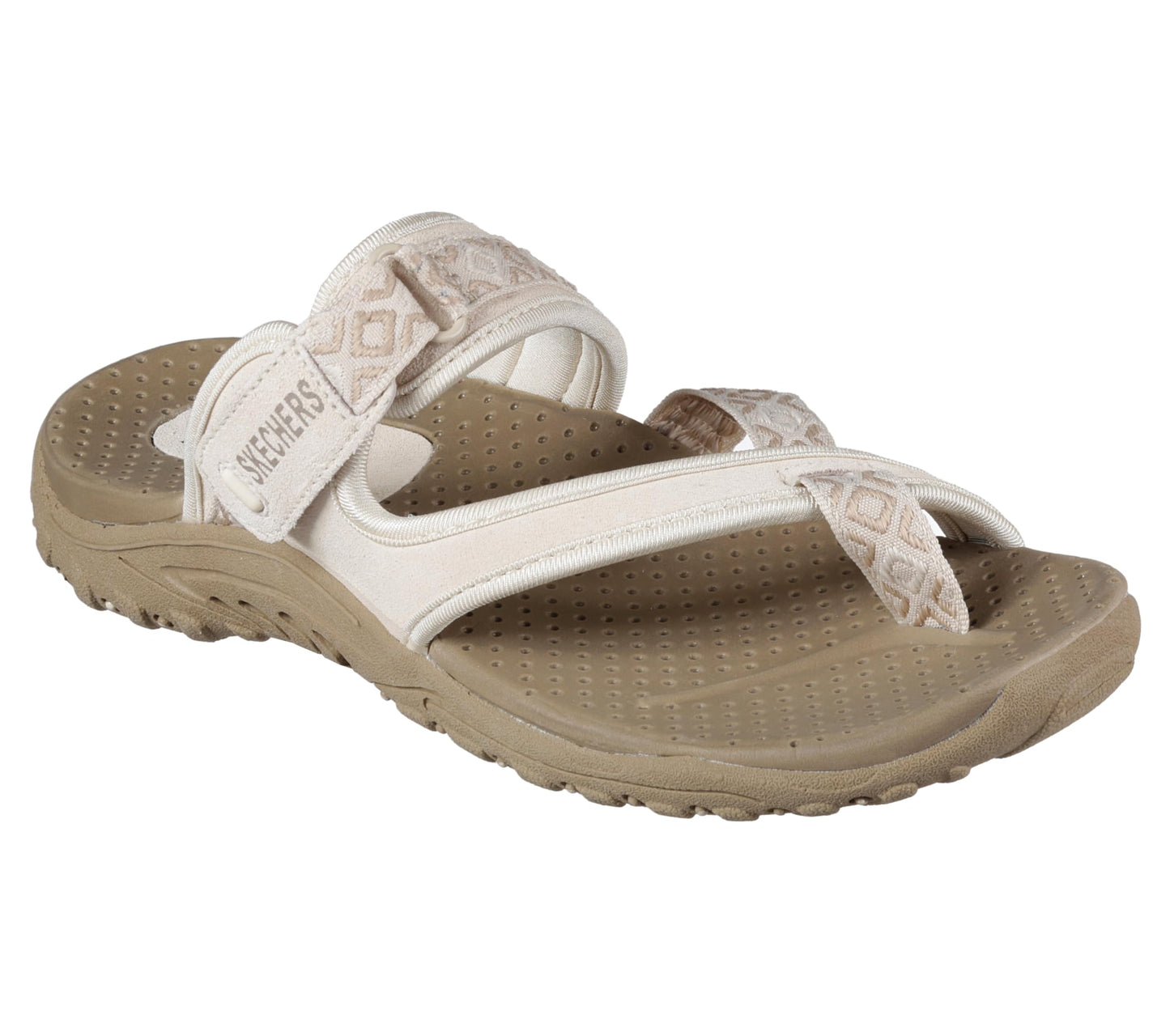 Skechers Women's REGGAE - Trailway Flip-Flop Sandals, Natural, 5