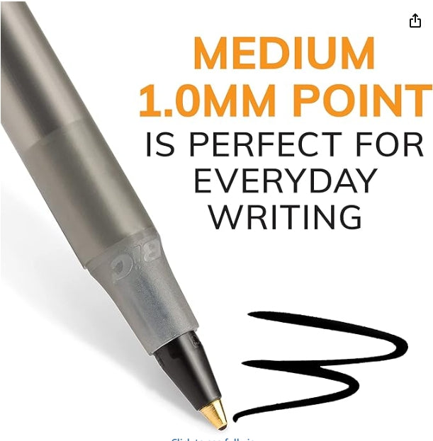 BIC Round Stic Xtra Life Ballpoint Pens 60CT