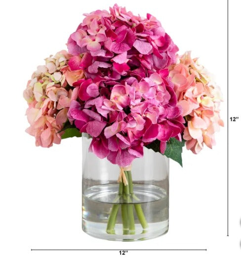Faux 12" Hydrangea Arrangement