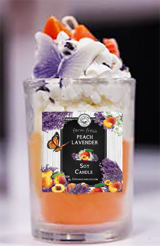 Farm Fresh Sequim Lavender Peach Dessert Drink Candle