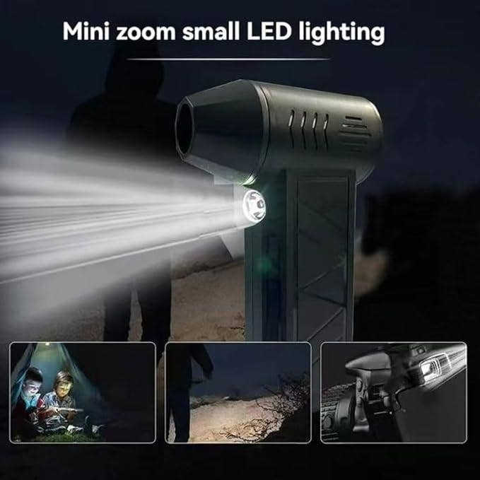 Portable Electric Mini Snow Blower Duster Fan with LED light