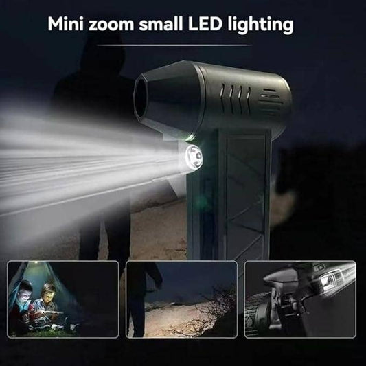 Portable Electric Mini Snow Blower Duster Fan with LED light