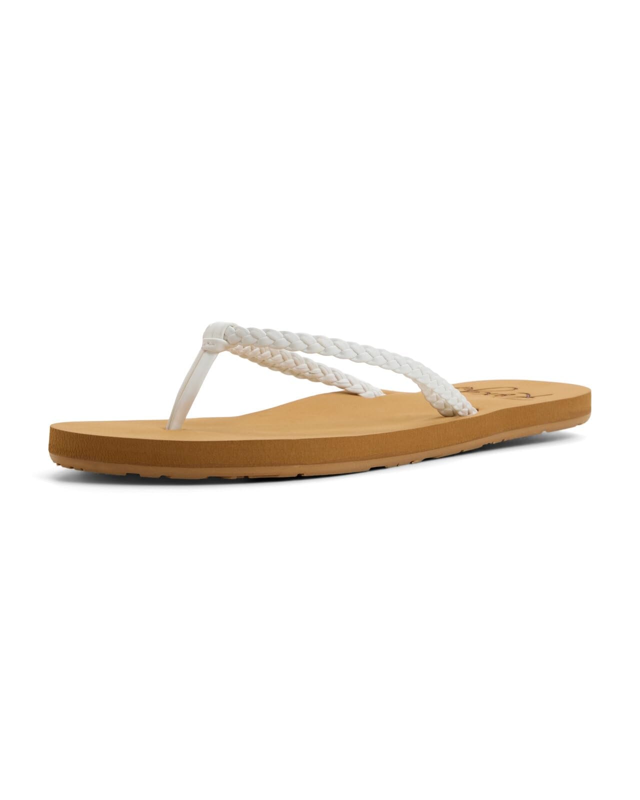 Roxy Women's Costas Flip Flop, White/Tan, 8