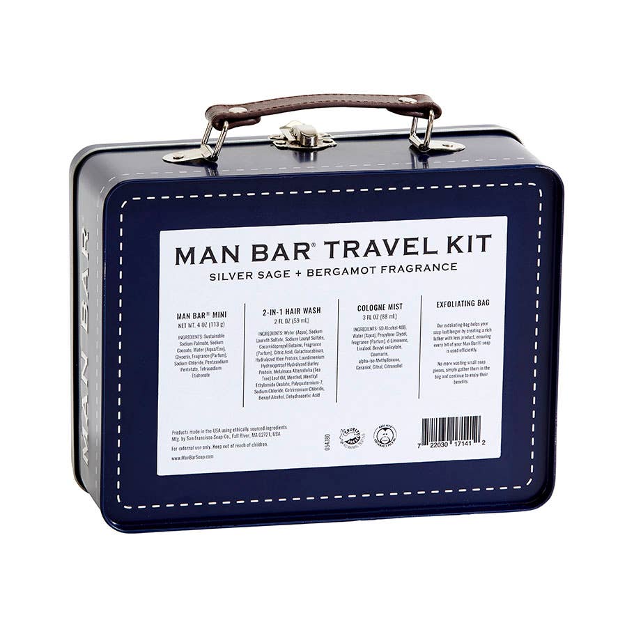 MAN BAR TRAVEL TIN KIT SILVER SAGE & BERGAMOT