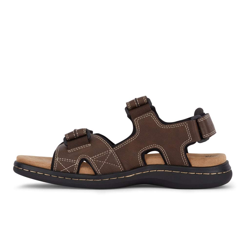 Dockers Mens Newpage Outdoor Sport Sandal Memory Foam, Briar, 13 W