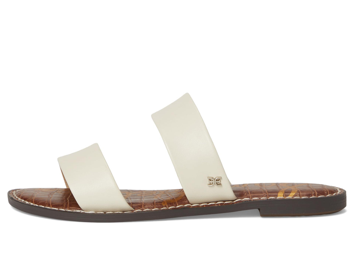 Sam Edelman Women's Gala Flat Sandal, Modern Ivory Leather, 9