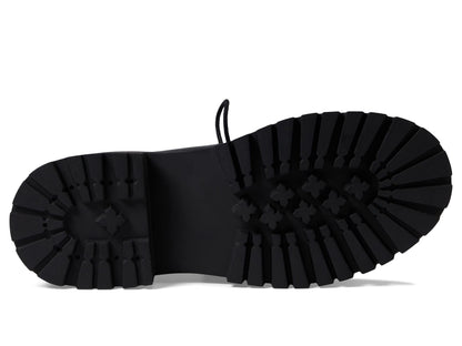 Steve Madden Women's Landon Mary Jane Flat, Black Leather, 9