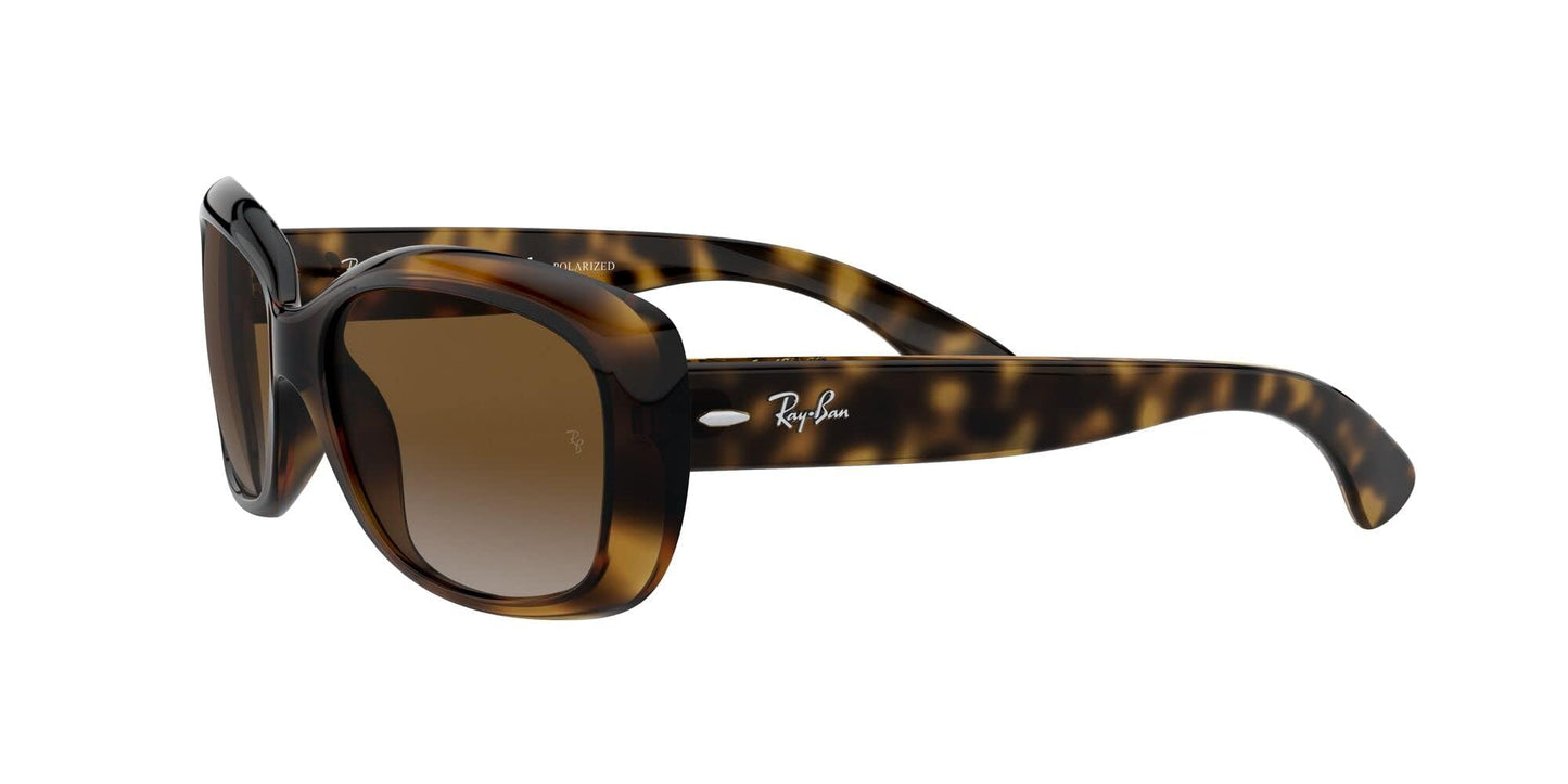 Ray-Ban Womens RB4101 Jackie Ohh Butterfly Sunglasses, Light Havana/Polarized Light Grey Gradient Brown, 58 mm