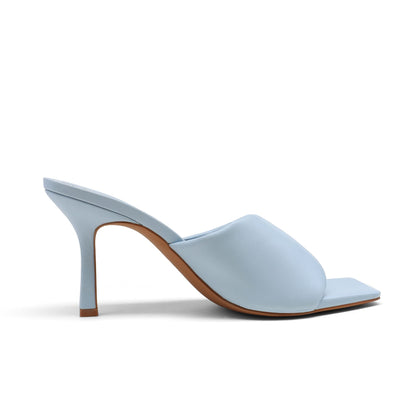 DREAM PAIRS Women’s High Stilettos Heels Mules Open Square Toe Slip On Comfort Sexy Dress Pumps Sandals Fashion Casual Prom Dress Shoes,Size 8.5,Baby/Blue,SDHS2211W