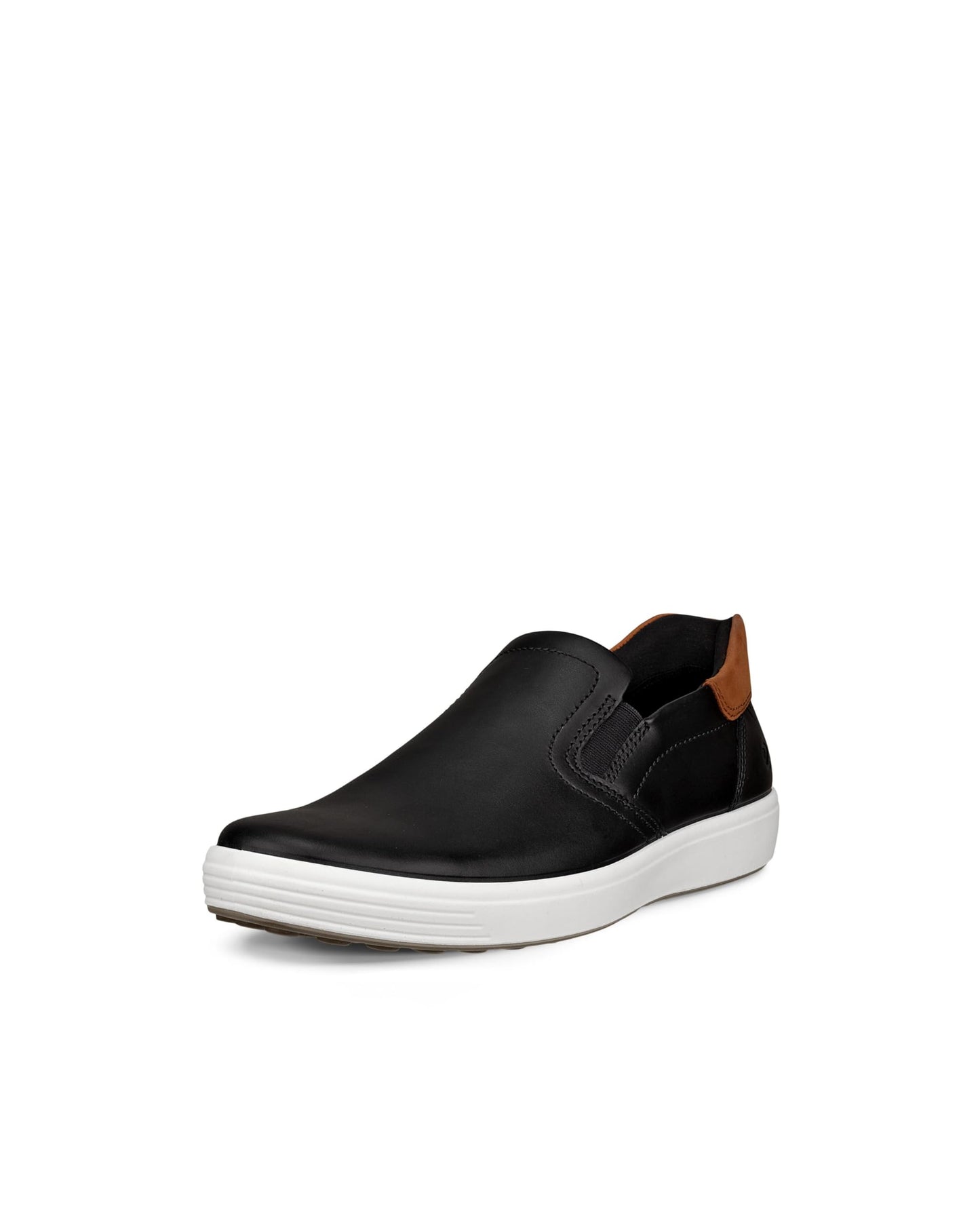 ECCO Soft 7 Easy Slip On, Black/Cognac, 11-11.5