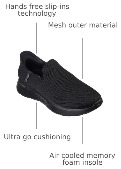 Skechers Men's Go Walk Flex No Hands Hands Free Slip-Ins Sneaker, Black, 11.5