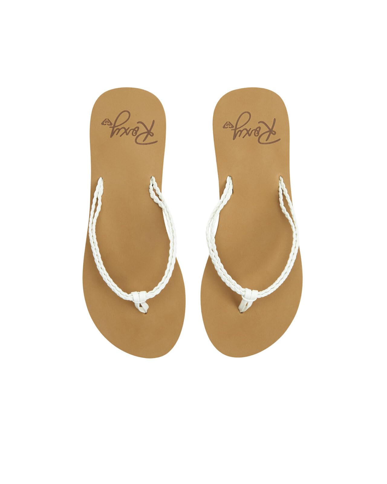 Roxy Women's Costas Flip Flop, White/Tan, 8