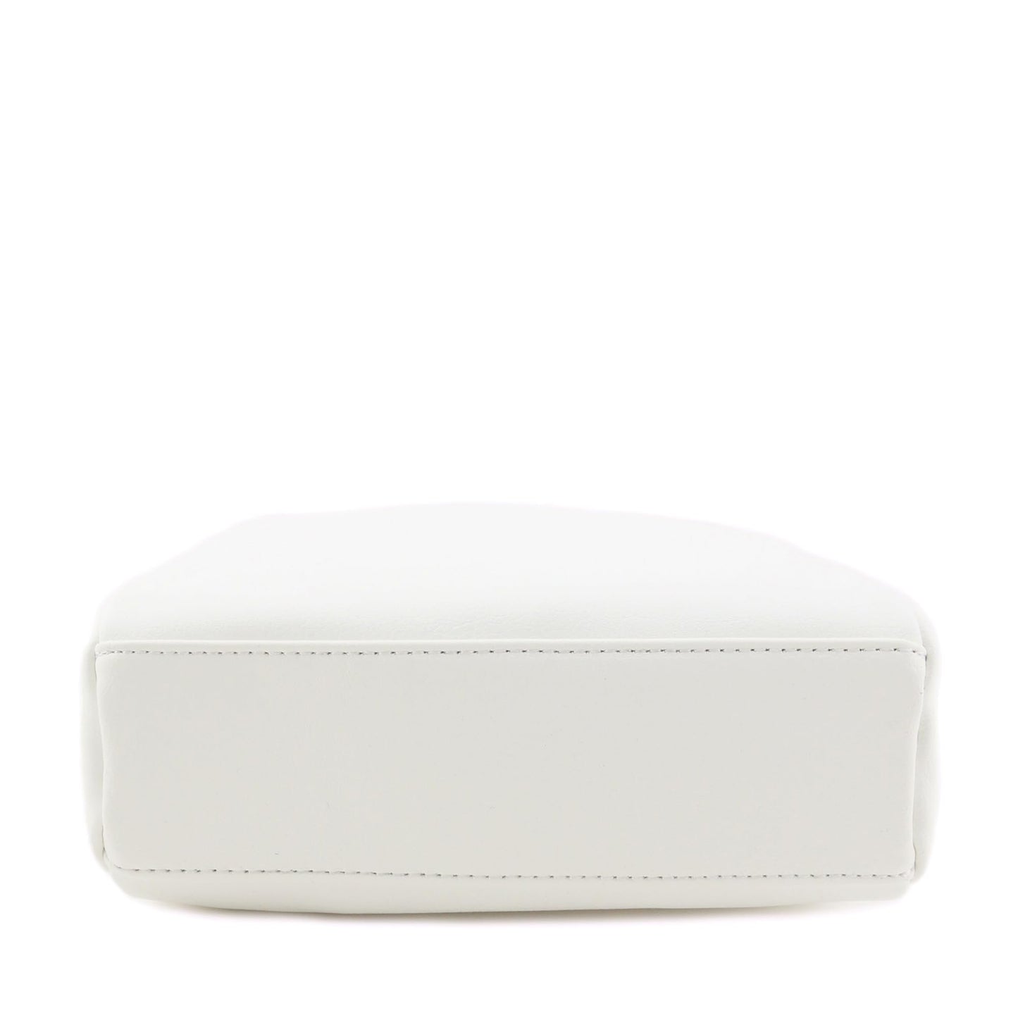 FashionPuzzle Triple Zip Small Crossbody Bag (White)