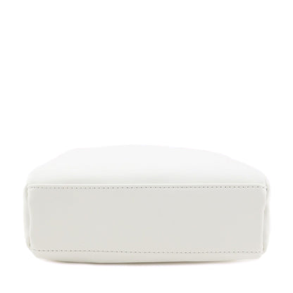 FashionPuzzle Triple Zip Small Crossbody Bag (White)