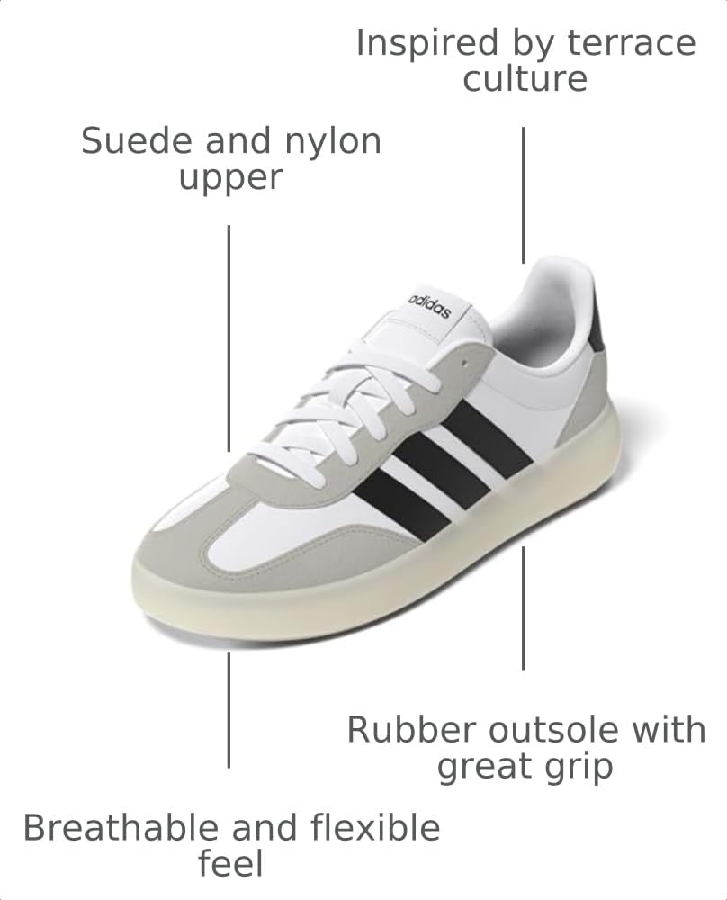 Adidas Womens Barreda Decode Sportswear, White/Black/Grey, 10