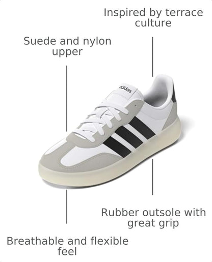 Adidas Womens Barreda Decode Sportswear, White/Black/Grey, 10