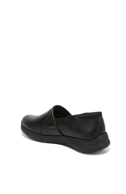 Dr. Scholl's Shoes Women's Dive In Slip Resisatnt Work Slip On Loafer,Black Smooth,10 Wide