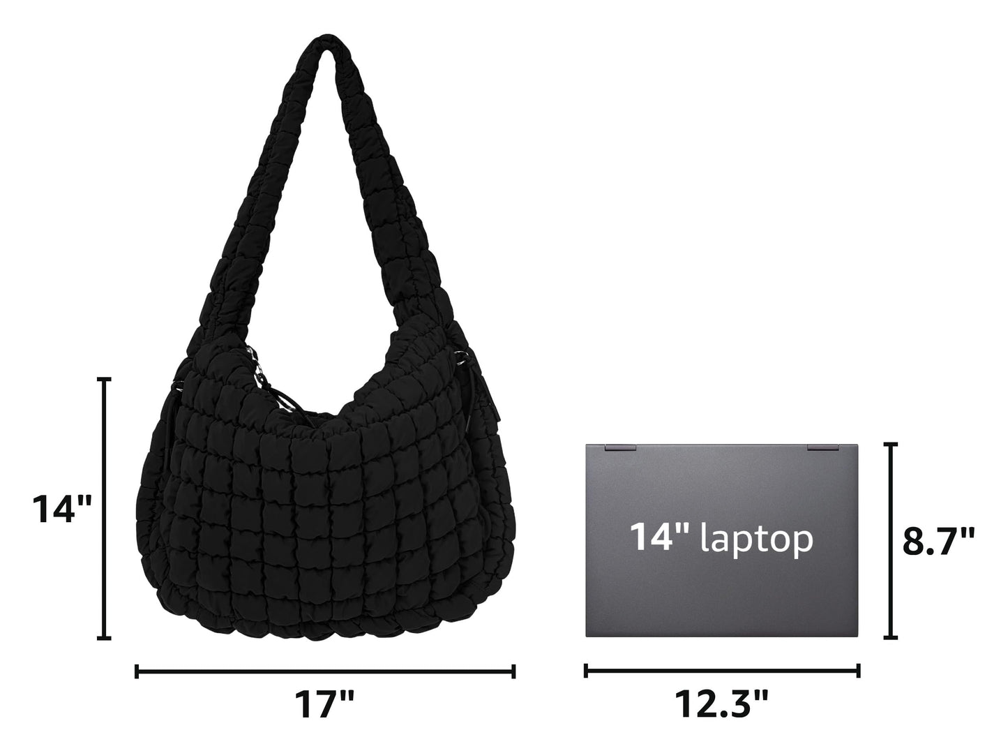 Juoxeepy Quilted Tote Bag Large Quilted Carryall Puffer Shoulder Bag Lightweight Puffy Padding Hobo Bags Puffy Bags