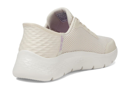 Skechers Women's Go Walk Flex Hands Free Slip-Ins - Grand Entry Sneaker, Off White, 8.5 US