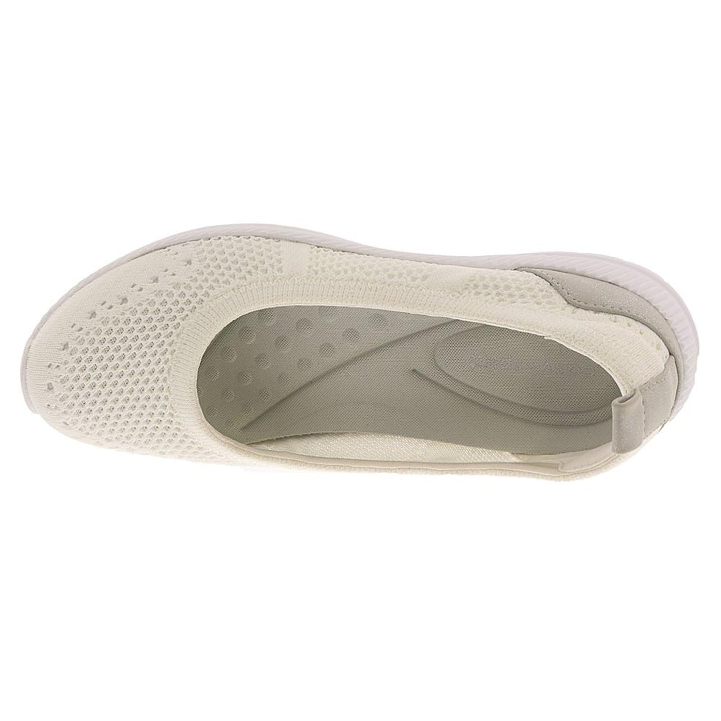 Easy Spirit Glitz Women's Slip On, 11 B(M) US, White-Silver