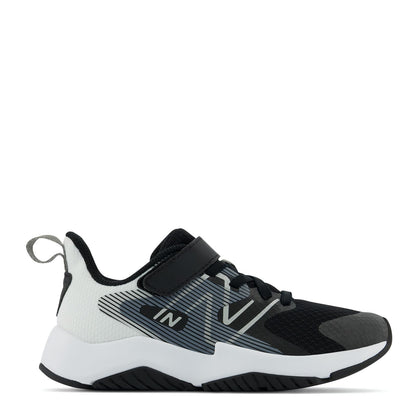 New Balance Kid's Rave Run V2 Hook and Loop Running Shoe, Black/White, 8 Wide Toddler