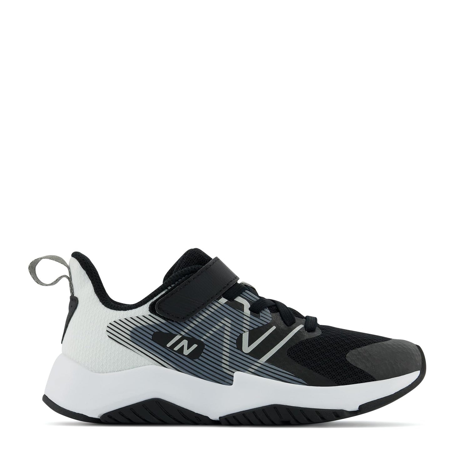 New Balance Kid's Rave Run V2 Hook and Loop Running Shoe, Black/White, 9 Wide Toddler