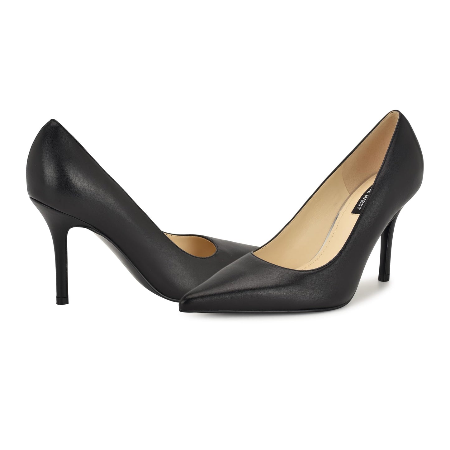 Nine West Women's Gemmha Pump, Black Leather 001, 7.5