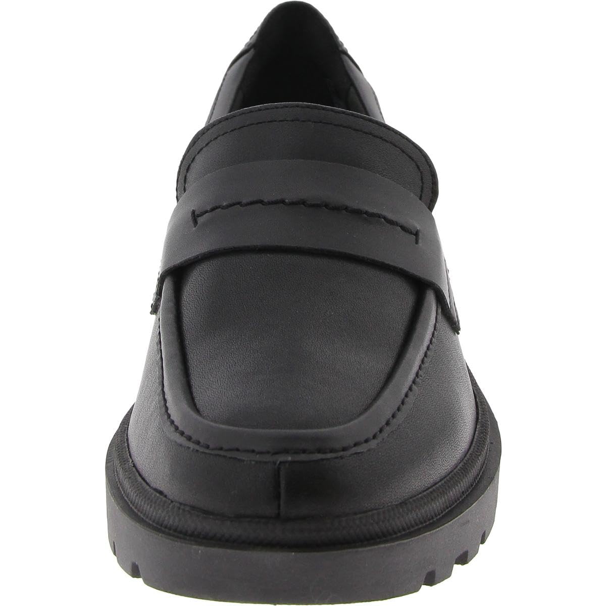Clarks Women's Calla Ease Loafer Flat, Black Leather, 7 Medium US