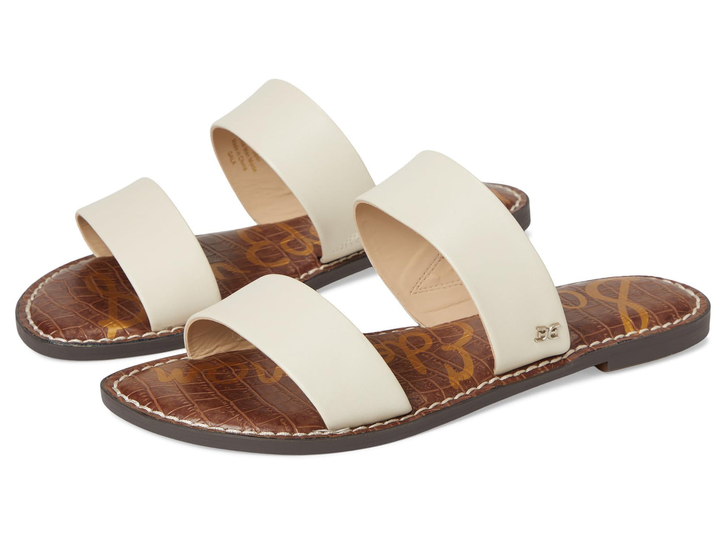 Sam Edelman Women's Gala Flat Sandal, Modern Ivory Leather, 9