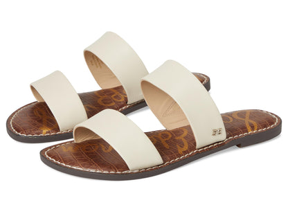 Sam Edelman Women's Gala Flat Sandal, Modern Ivory Leather, 9