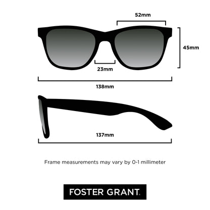 Foster Grant Womens Elsie Sunglasses, Rose Gold, 56mm US