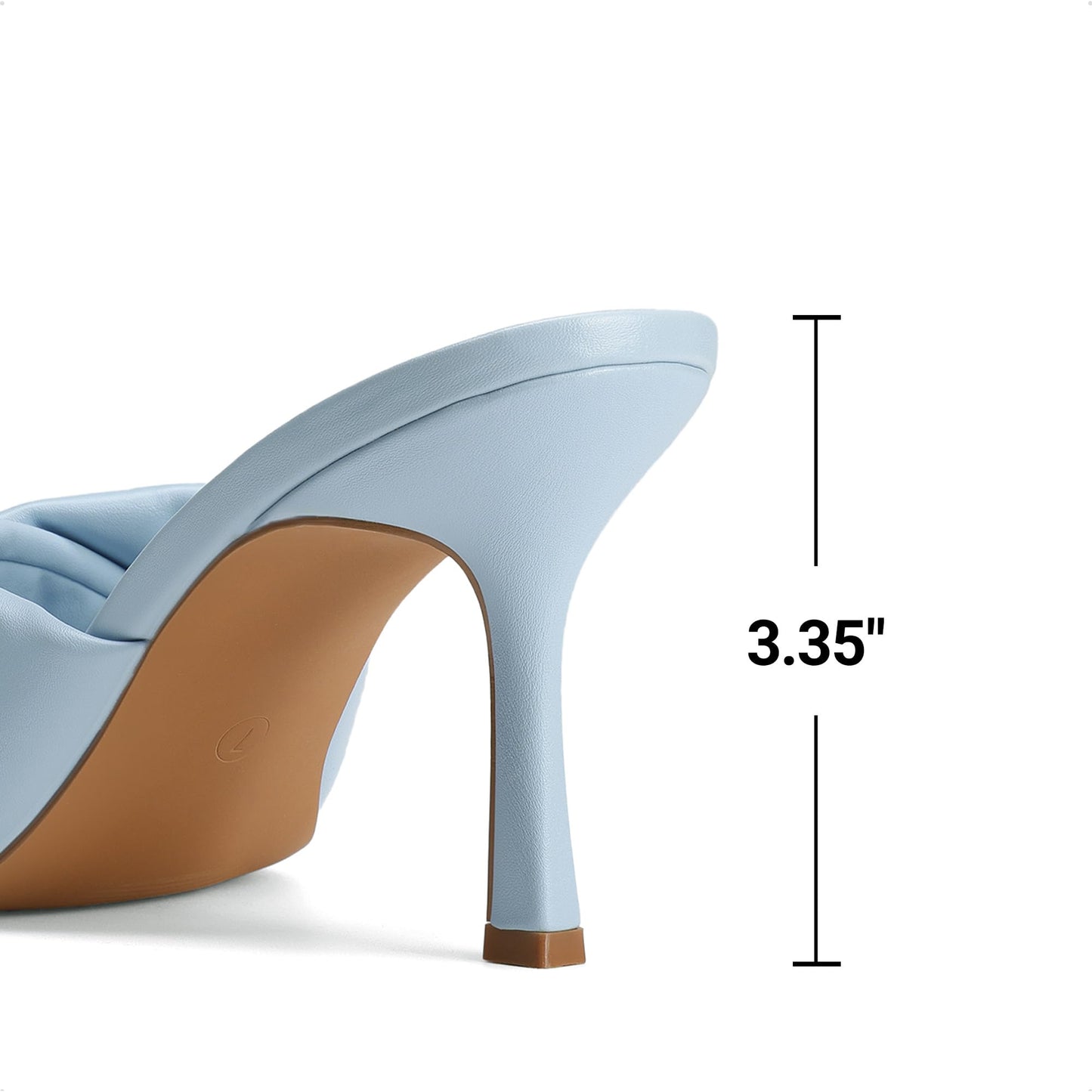 DREAM PAIRS Women’s High Stilettos Heels Mules Open Square Toe Slip On Comfort Sexy Dress Pumps Sandals Fashion Casual Prom Dress Shoes,Size 8.5,Baby/Blue,SDHS2211W