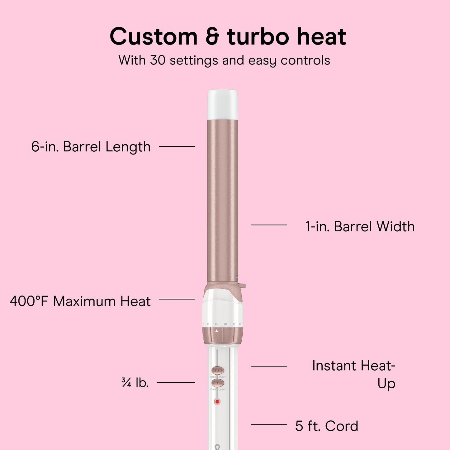 Conair Double Ceramic 1-In. Clamp-Free Curling Wand