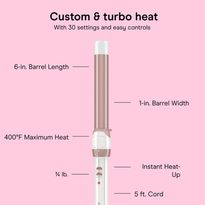 Conair Double Ceramic 1-In. Clamp-Free Curling Wand