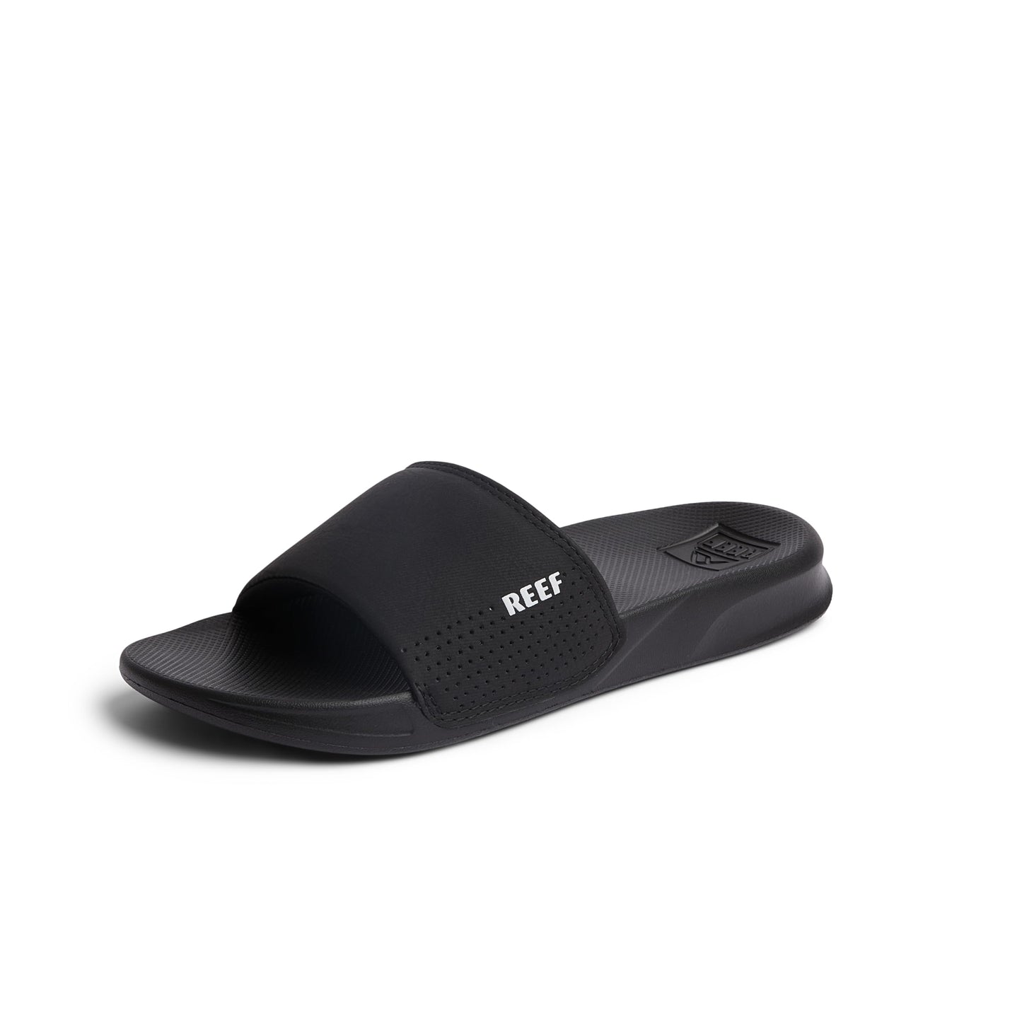 Reef One Slide Mens Sandal, Lightweight & Water Friendly, Black, 10