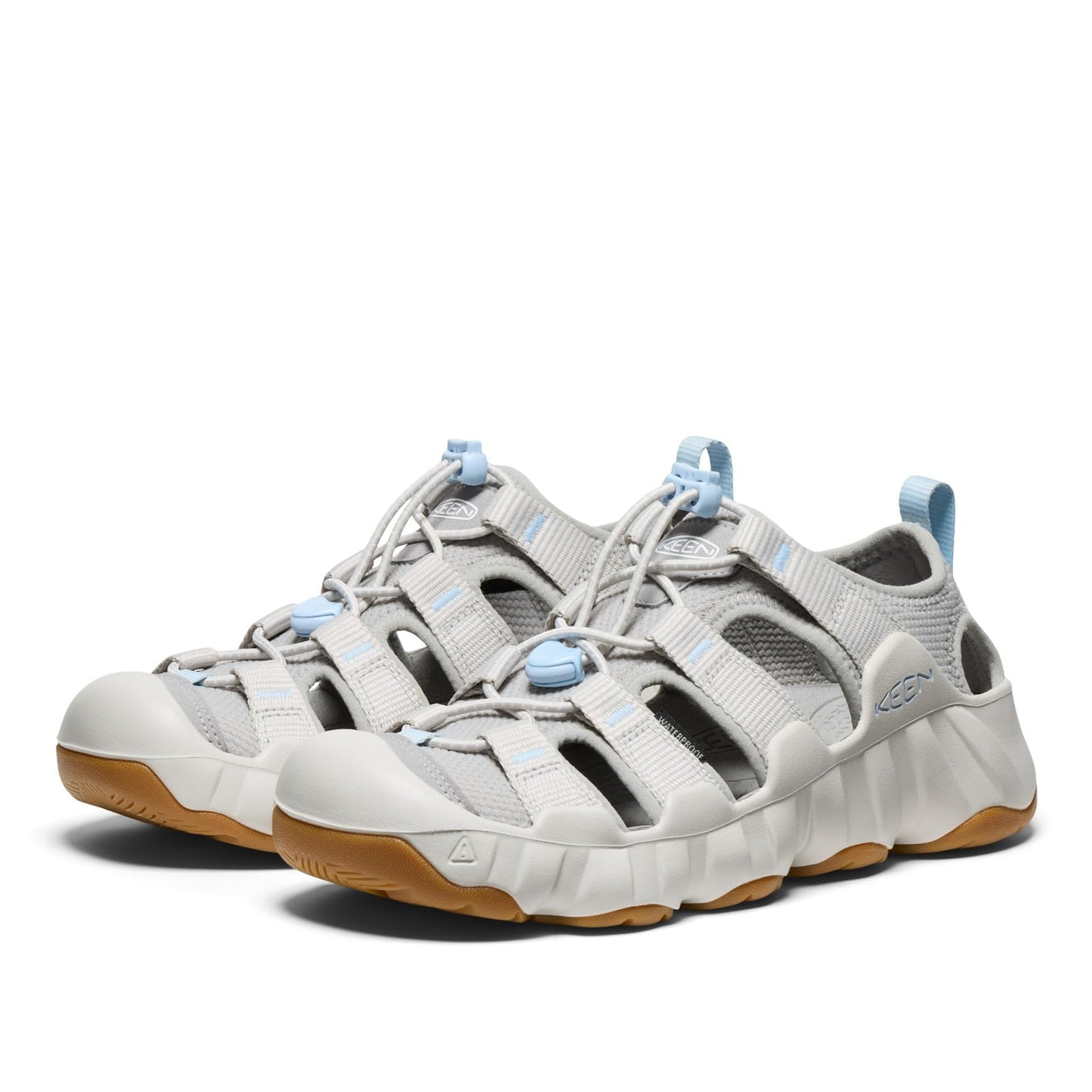 KEEN Women's Hyperport H2 Breathable Easy On Comfortable Hiking and Water Sandals, Alloy/Skyway, 8.5