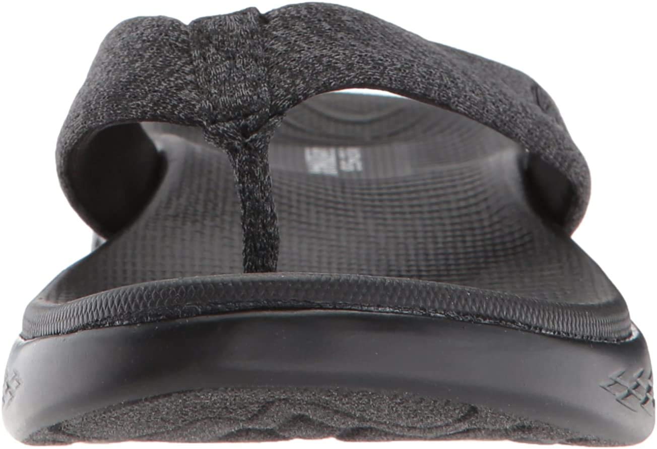 Skechers womens On-the-go 600 - Preferred Flip Flop, Black, 7 US