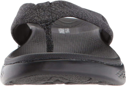 Skechers womens On-the-go 600 - Preferred Flip Flop, Black, 7 US
