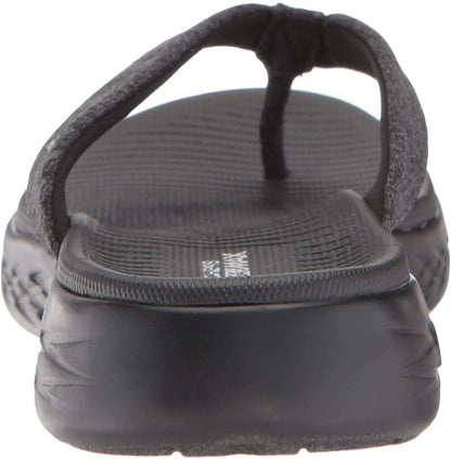 Skechers womens On-the-go 600 - Preferred Flip Flop, Black, 7 US
