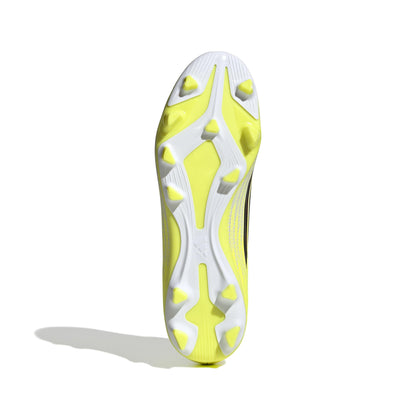 adidas Unisex F50 Club Mid Firm Multi Ground Sneaker, Team Solar Yellow/Black/Lucid Red, 9 US Men