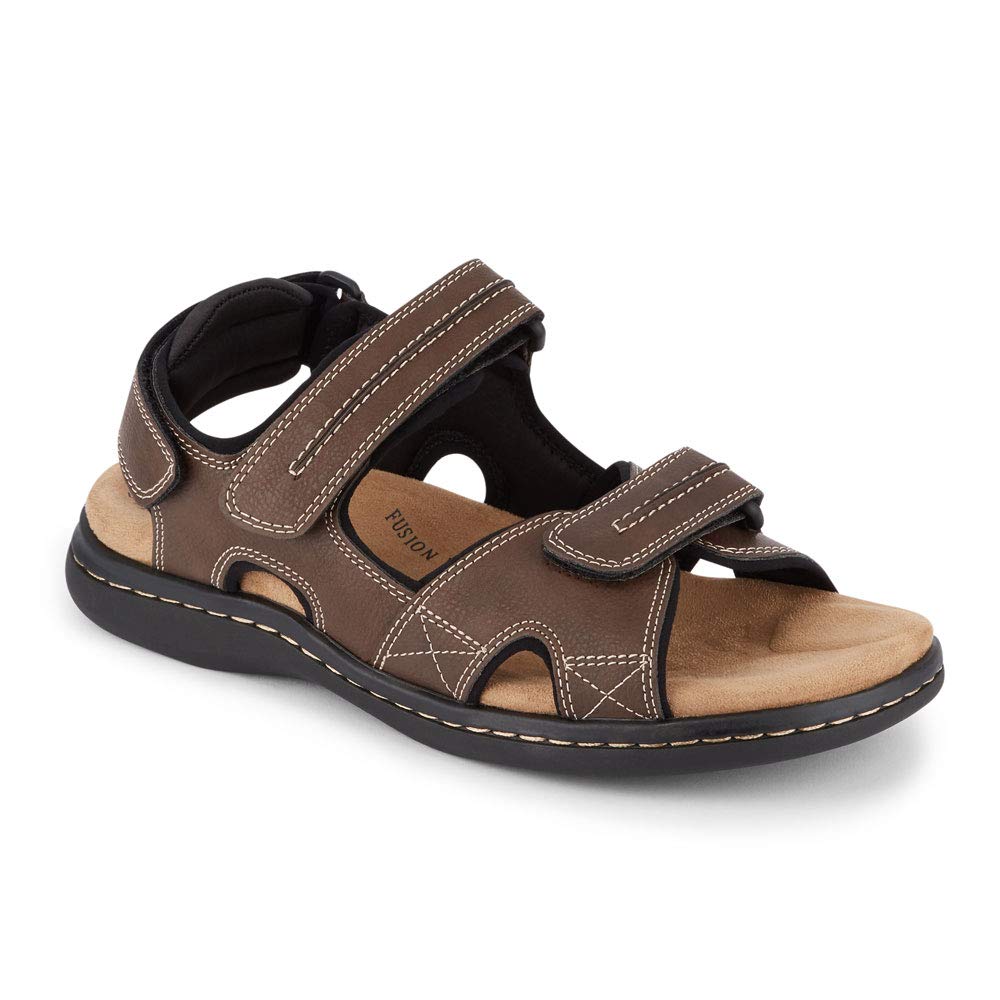 Dockers Mens Newpage Outdoor Sport Sandal Memory Foam, Briar, 13 W