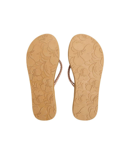 Roxy Women's Costas Flip Flop, Rose Gold, 7