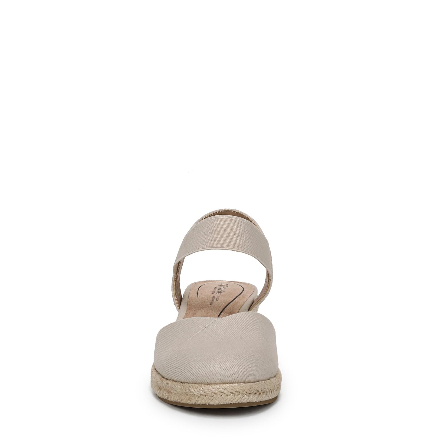 LifeStride Womens Kimmie Wedge Espadrilles Almond Milk 9.5 W