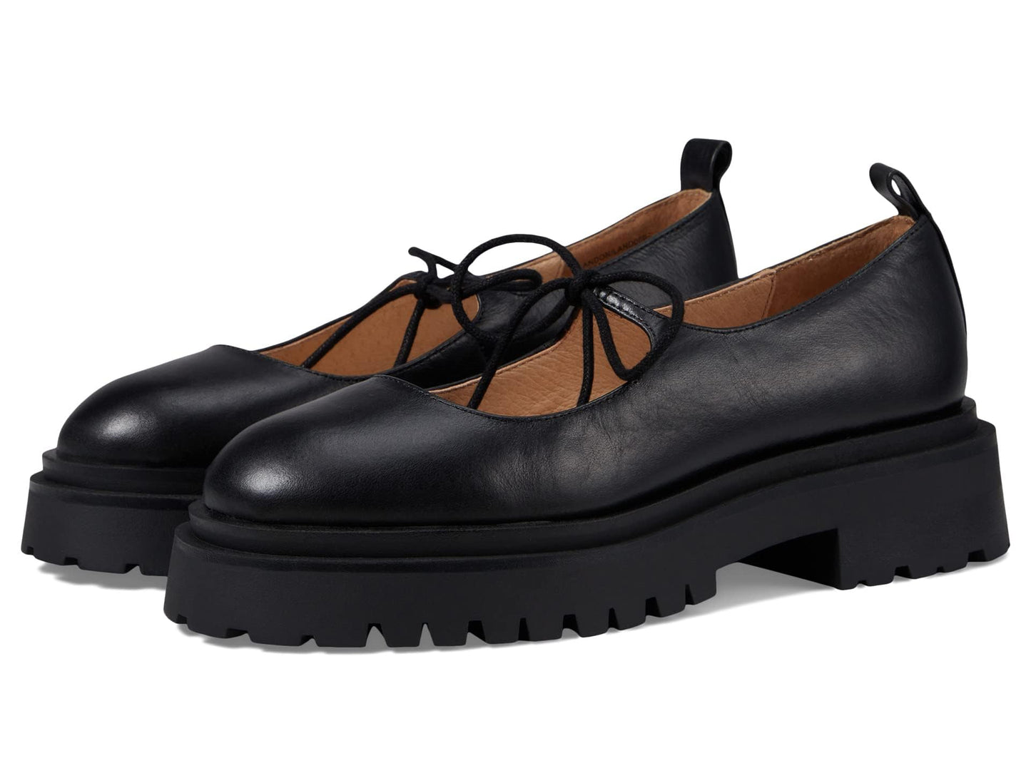 Steve Madden Women's Landon Mary Jane Flat, Black Leather, 9