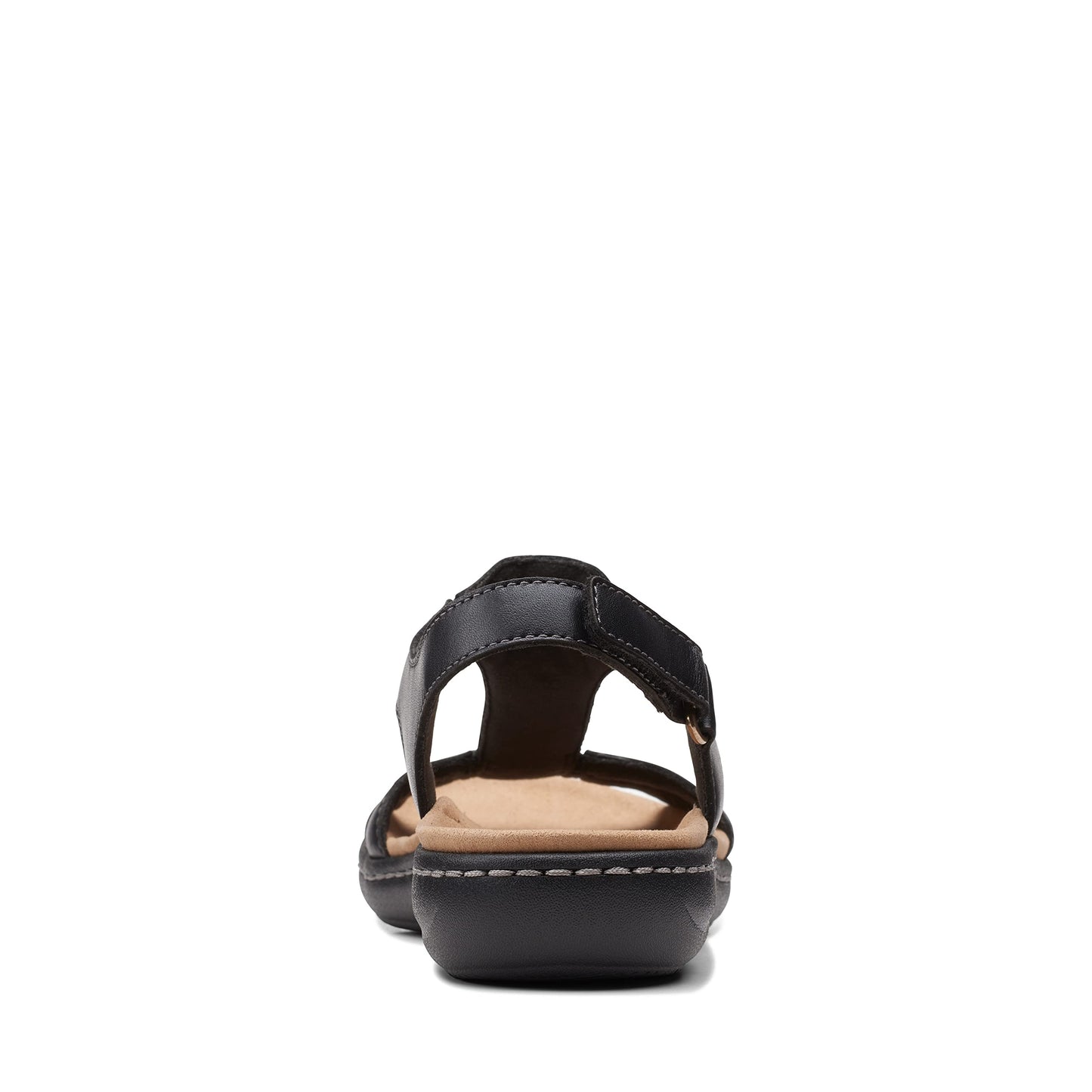 Clarks Women's Laurieann Kay Flat Sandal, Black Leather, 8.5 Wide