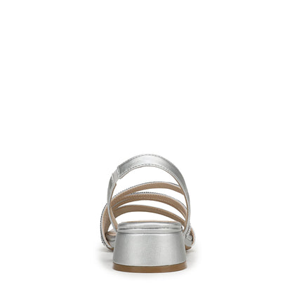 LifeStride Women's Joy Sandal Silver Synthetic 8.5 W