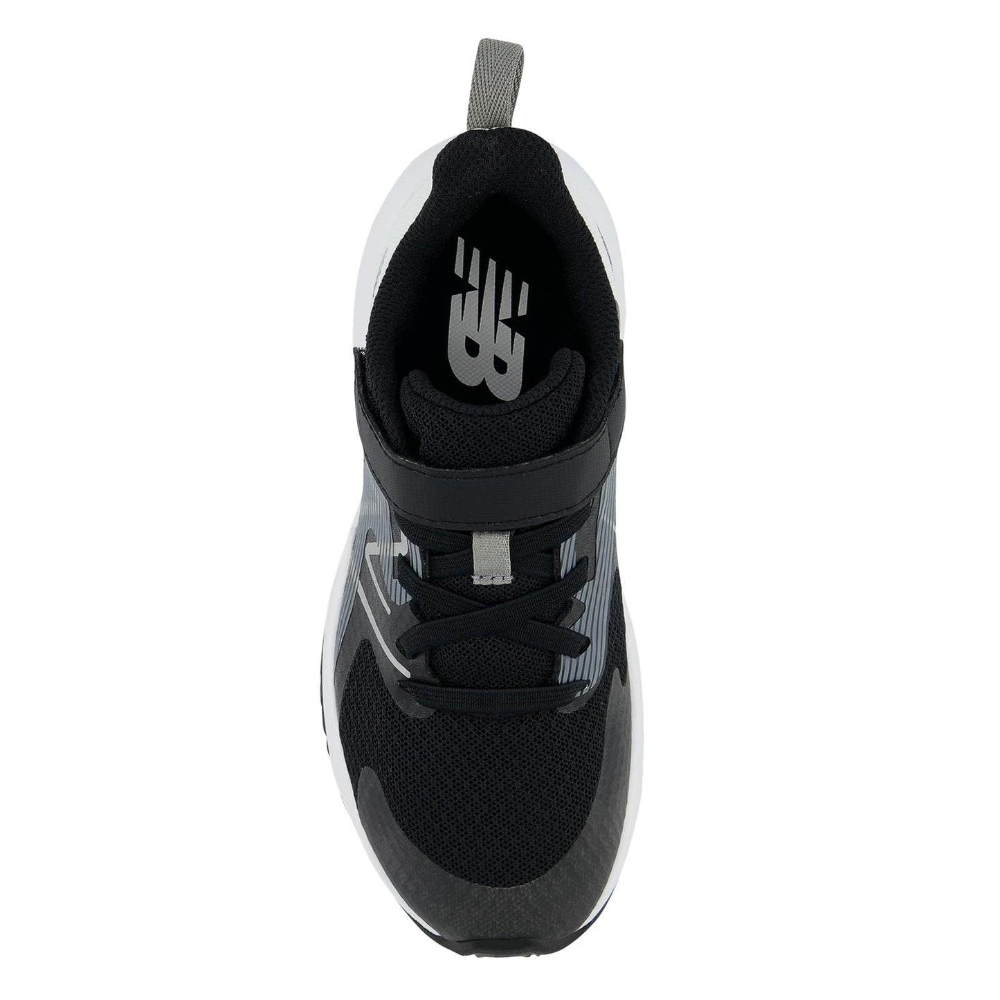 New Balance Kid's Rave Run V2 Hook and Loop Running Shoe, Black/White, 8 Wide Toddler