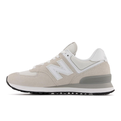 New Balance Womens 574 Core Sneaker, Nimbus Cloud with White, 7 Wide US